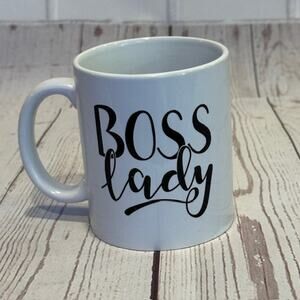 Boss Lady Coffee Mug, Black & White